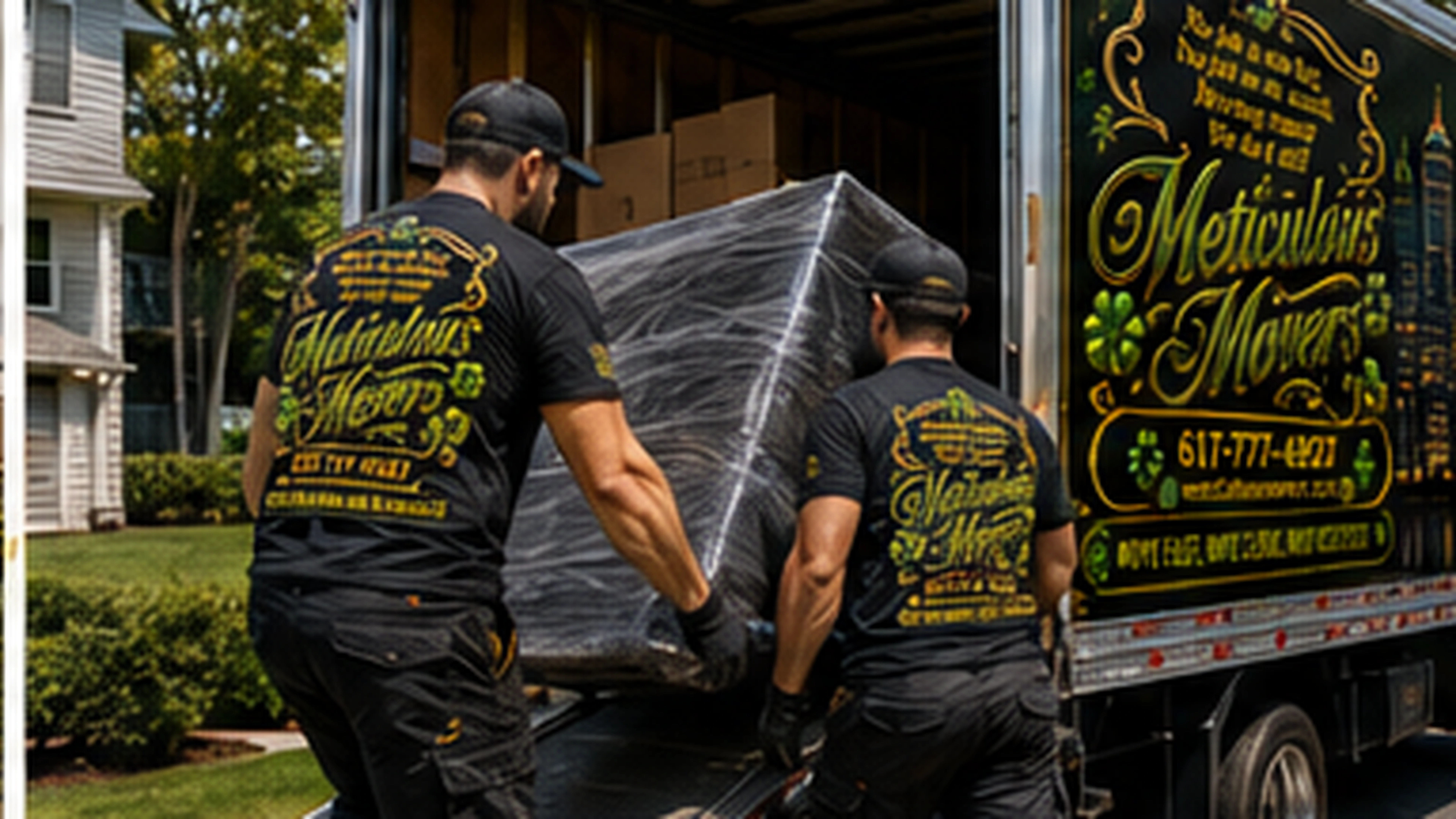 Meticulous Movers crew performing junk removal and a property cleanout