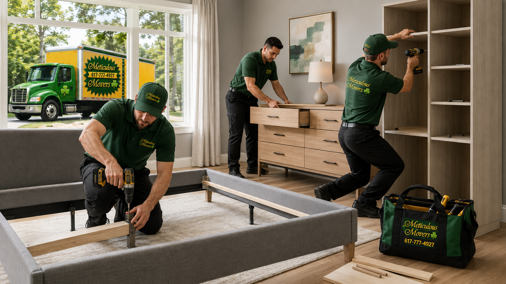 Meticulous Movers furniture assembly team