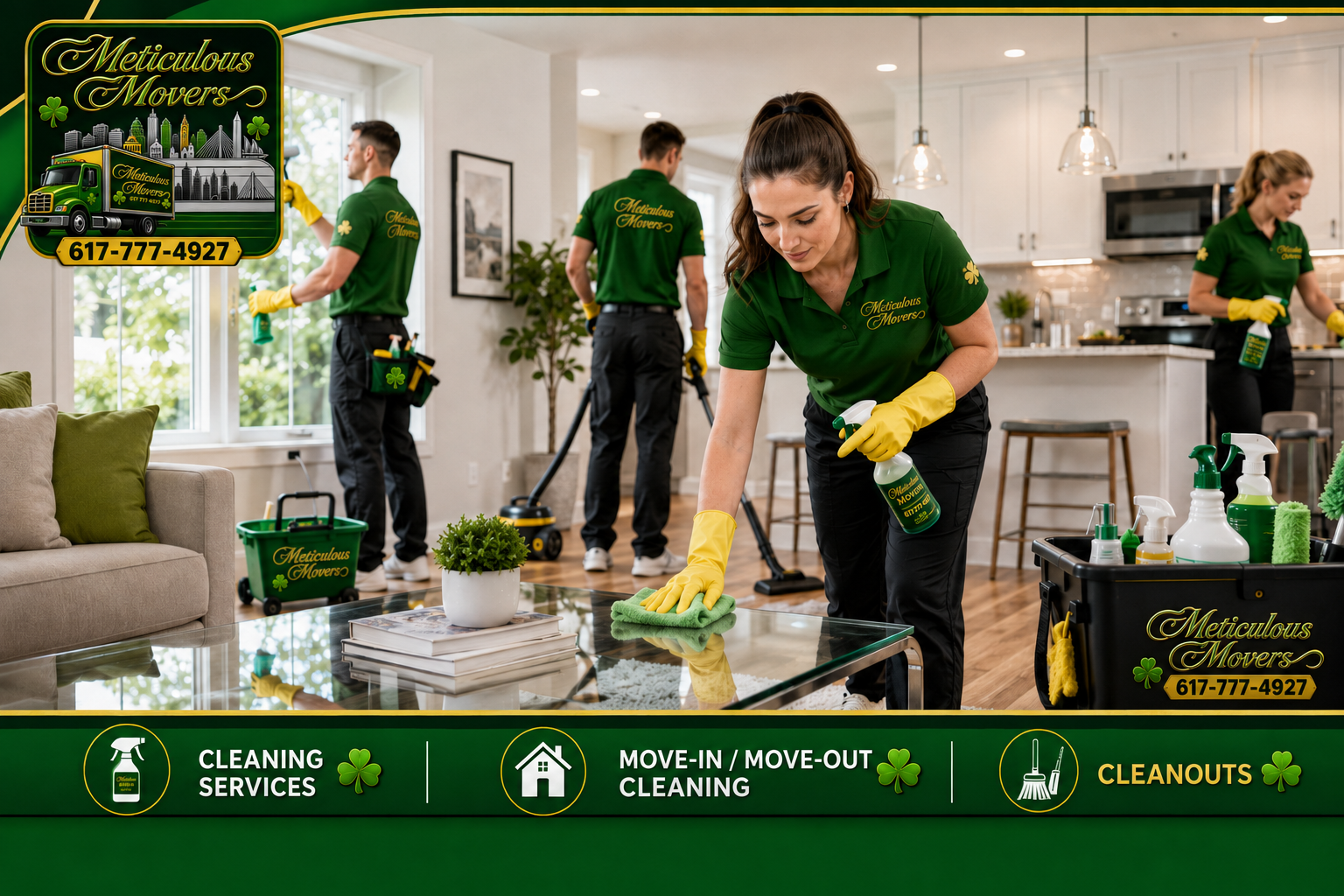 Meticulous Movers cleaning and cleanout crew