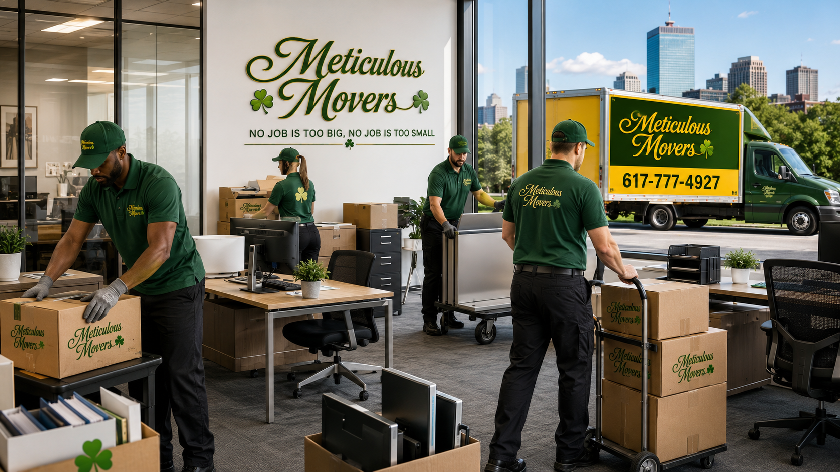 Meticulous Movers commercial and office moving team
